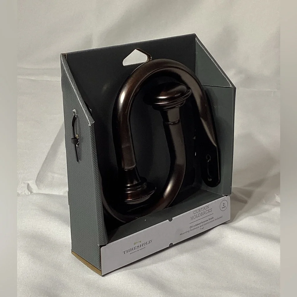 Threshold Curtain Holdback - Oil Rubbed Bronze Finish